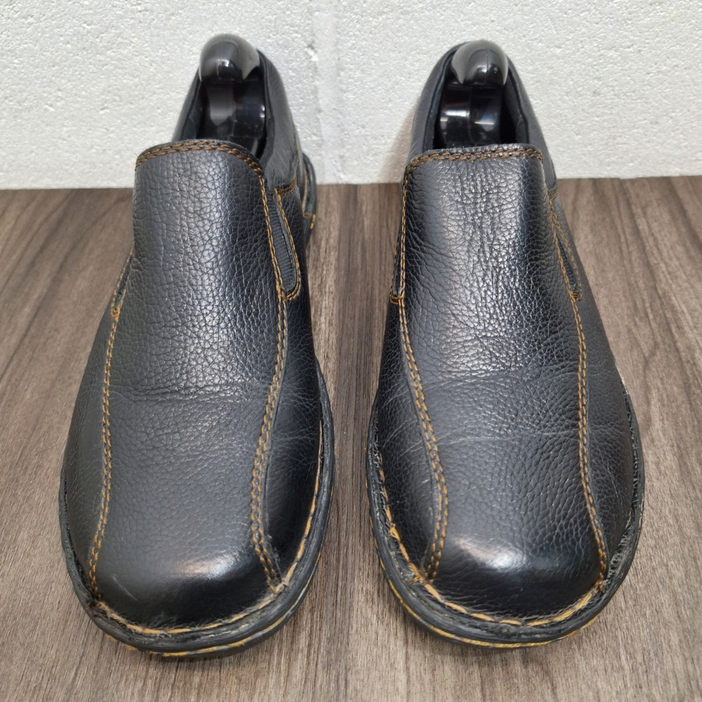 BOC Born Concept Black Leather Loafers Women's 7.5M Slip On Shoes C39803 CIG13 - Picture 3 of 7